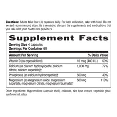 Country Life Target-Min bottle label detail indicates 2:1 calcium to magnesium ratio