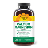 Country Life Target-Mins bottle label shows gluten-free, 2:1 mineral balance for bone support.