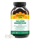 Country Life Target-Mins Calcium Magnesium Complex bottle front showing brand and product name.