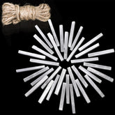 Covzoe selenite sticks 40-pack on windowsill for calm and clarity.