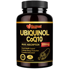 Cozynol ubiquinol 200mg softgels bottle front demonstrates packaging for potential daily energy support.