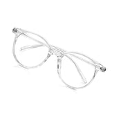 Craebuer clear glasses with round blue light protection for daily screen use.