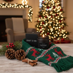 Craft & Kin soy wax candle with natural essential oils for a clean burn.