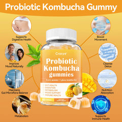 Crasye gummies nutrition facts panel highlighting 5B CFU and sugar-free formula