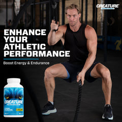 CREATURE Creatine Complex unflavored capsules in bottle for additive-free use
