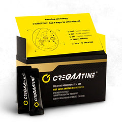 CreGAAtine sachet single-serve packet for on-the-go training.