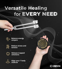 CREVIK 384Hz tuning fork supports focus in mindful practice.
