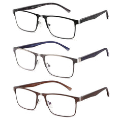 CRGATV full frame metal reading glasses for daily screen use