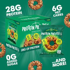 CRISP POWER Protein Pretzels Crunchy texture close-up emphasizes satisfying bite