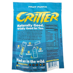 Critter Vitamin H2O glass pour demonstrates easy hydration after play.