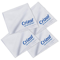 Crizal eyeglass cleaning cloths 4-pack, safe for AR lenses and delicate frames