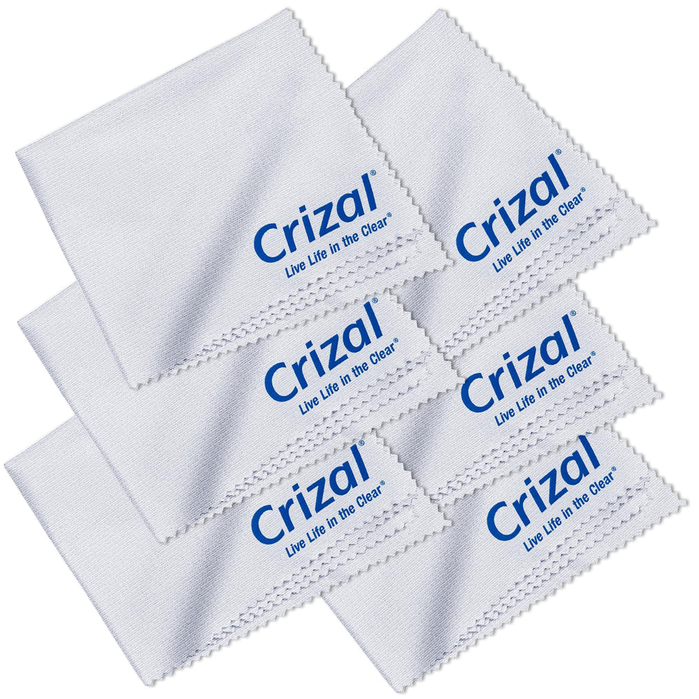 Crizal eyeglass cleaning cloth; premium microfiber for AR lenses, gentle and durable.