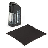 Croakies all-in-one cleaning kit with pump and cloth for portable eyewear care