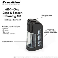 Croakies microfiber cloth for quick-dry, scratch-free lens cleaning