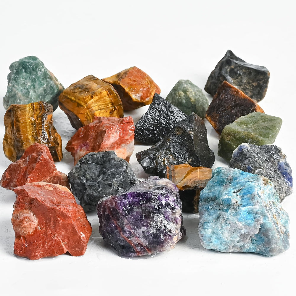 Crocon 1LB rough stones in a pouch with catalog for easy gifting and display