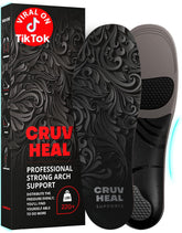 CRUVHEAL high-arch insoles highlight arch support for all-day comfort.