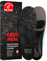 CRUVHEAL high-arch insoles highlight arch support for all-day comfort.