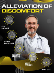 CRUVHEAL arch-support design helps alignment and reduces fatigue during long shifts