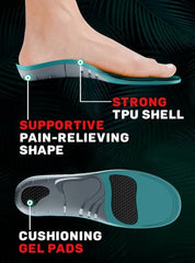 CRUVHEAL boot insole with heel cushion for stability