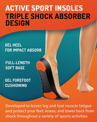 CRUVHEAL insoles feature a deep heel cup for a secure, non-slip fit