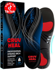 CRUVHEAL plantar fasciitis insoles arch support for all day comfort