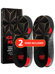 CRUVHEAL Work Pro Comfort Insoles pack 2 pairs with gel pads for cushioned support