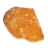 CrystalAge Orange Calcite Healing Crystal close-up texture highlighting warm tones for positive energy in space.