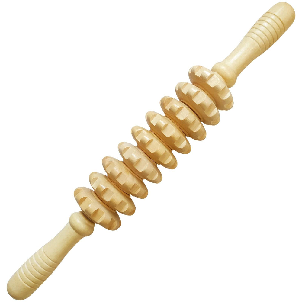 Ctwctr wood therapy massage roller 15in used at home for body sculpting