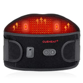CUEHEAT heated waist belt shows cordless back heating for flexible relief