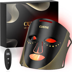 CUEME red light therapy face mask close-up for at-home skin support