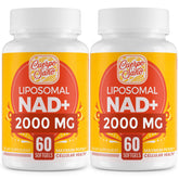 Cuerpo Sano NAD 2000mg liposomal bottle illustrates energy-supporting high absorption