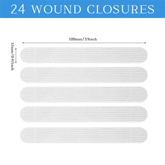Closeup of CUNQN wound closure tape adhesive showing strong bond.
