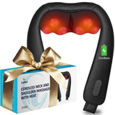 CuPiLo cordless neck massager pillow for on-the-go relaxation and neck knot relief.