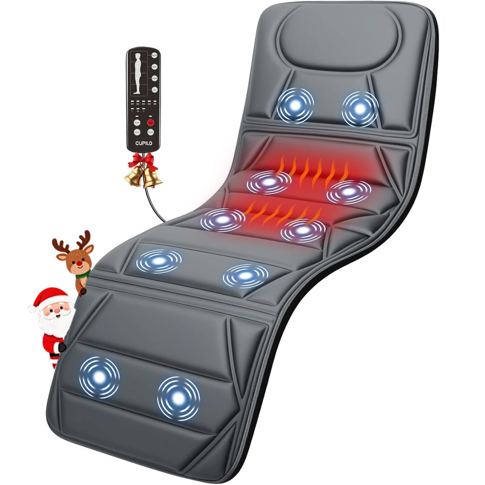 CuPiLo Massager Pad full body setup on bed for versatile relaxation