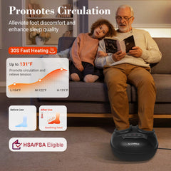 CuPiLo shiatsu massage heads deliver deep kneading for soothing foot comfort.