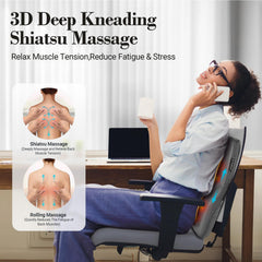 CuPiLo back massager heat settings provide warming comfort after long days.