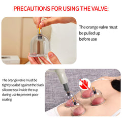 Cupluw hand pump with extension tube for easy home cupping therapy