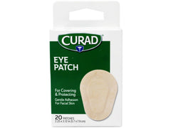 Curad Eye Patches Regular 20-pack in beige, compact size for gentle eye care.
