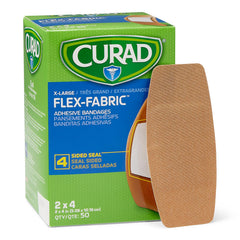 Absorbent pad prevents sticking to wounds for painless removal.