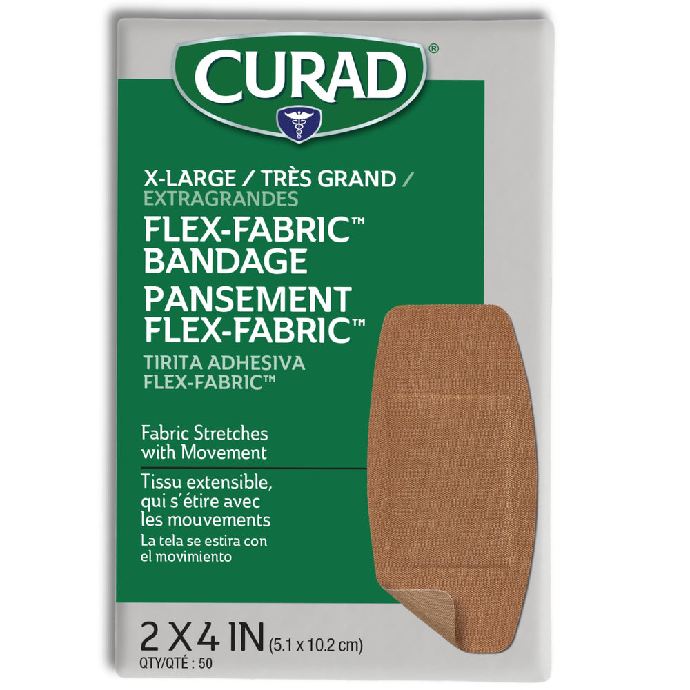 Curad Flex-Fabric Bandages stretch to conform around wounds for flexible protection