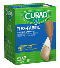Curad Flex Tejido adhesivo curitas 3/4x3, ajuste cómodo y protección