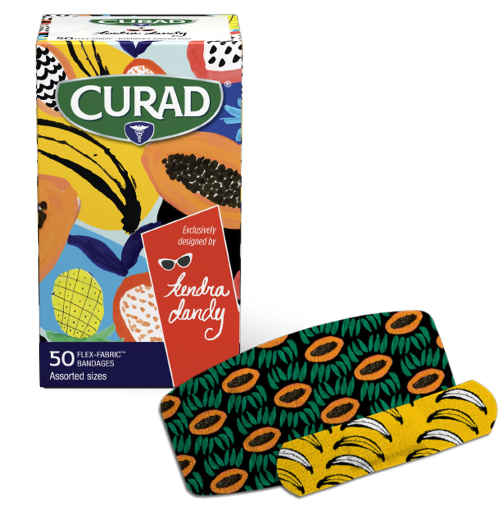 Curad Kendra Dandy bandages with rose pattern offer stylish protection for minor scrapes