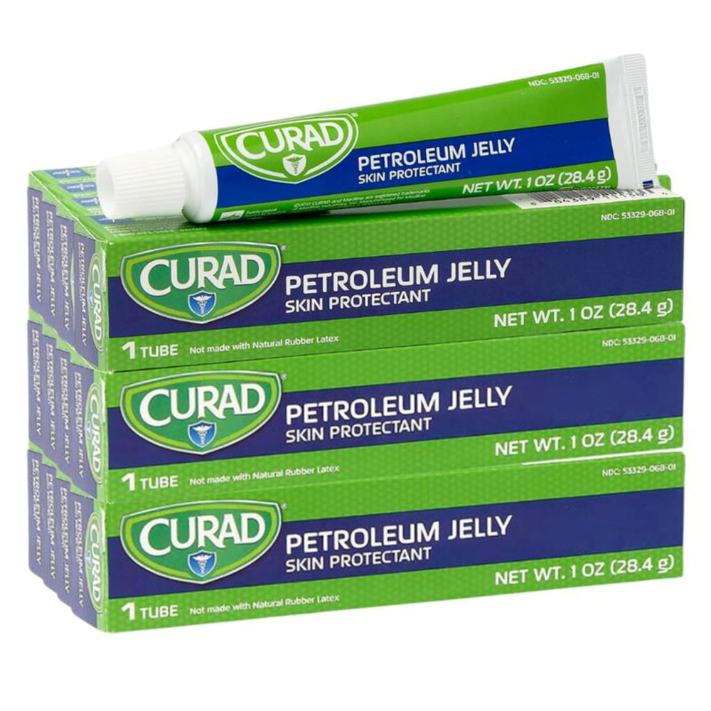 CURAD Petroleum Jelly Skin Protectant 1oz tube for daily hydration and protection.