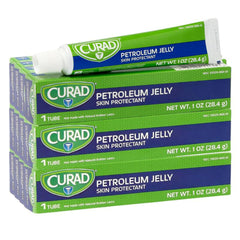 CURAD Petroleum Jelly Skin Protectant 1oz tube for daily hydration and protection.