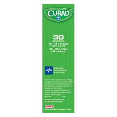 Curad QuickStop almohadilla no adherente evita dolor al retirar.