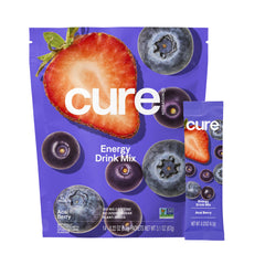 Cure Hydration acai berry packet close-up for on-the-go hydration.