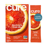 Cure Hydration blood orange packet ready for quick, on-the-go hydration