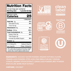 Cure Hydration grapefruit pouch front showing 14-pack convenience.