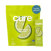 Cure Hydration lime powder in a pouch for quick, on-the-go hydration.