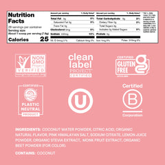 Cure Hydration strawberry-kiwi powder scoop demonstrating measured portions for easy use